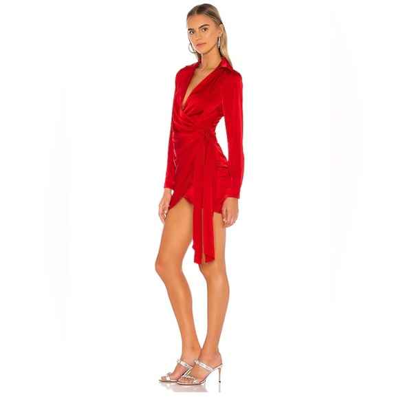 Superdown  Sophie Draped Mini Dress in Red XS - Picture 2 of 8
